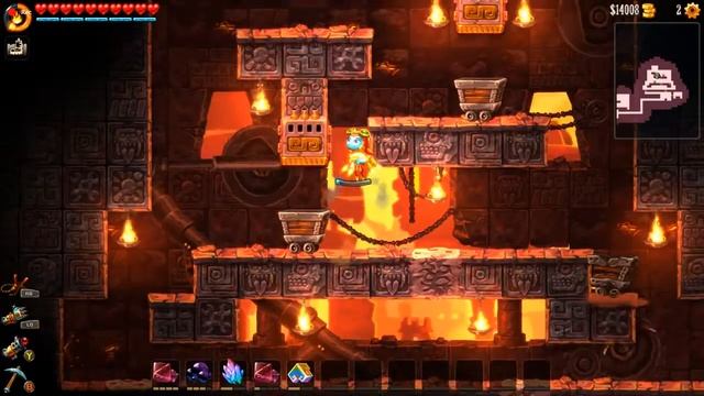 Steamworld Dig 2 - How to solved Minecart Madness Puzzle