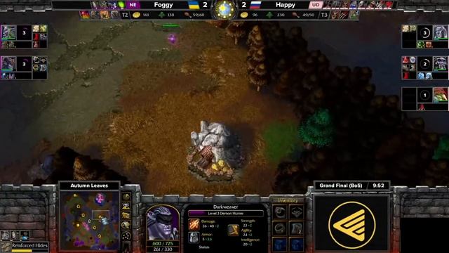 Happy Vs Foggy ЭТО РУССКИЙ ИГРОК ТАК ТАЩИТ? MEDOED комментирует игру HAPPY, первое видео WarCraft 3