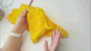 Платье для девочки спицами и крючком. Часть 3.