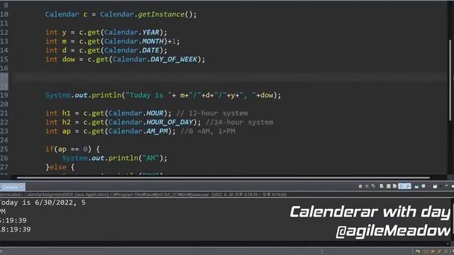 Java with Eclipse : Calendar with Day смотреть онлайн