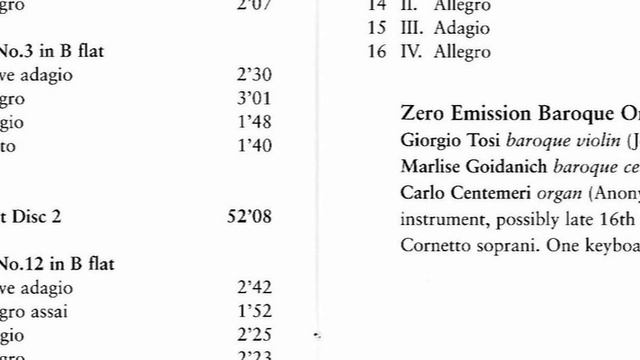 Tomaso Albinoni 1671-1751 - Trattenimenti Armonici Op.6