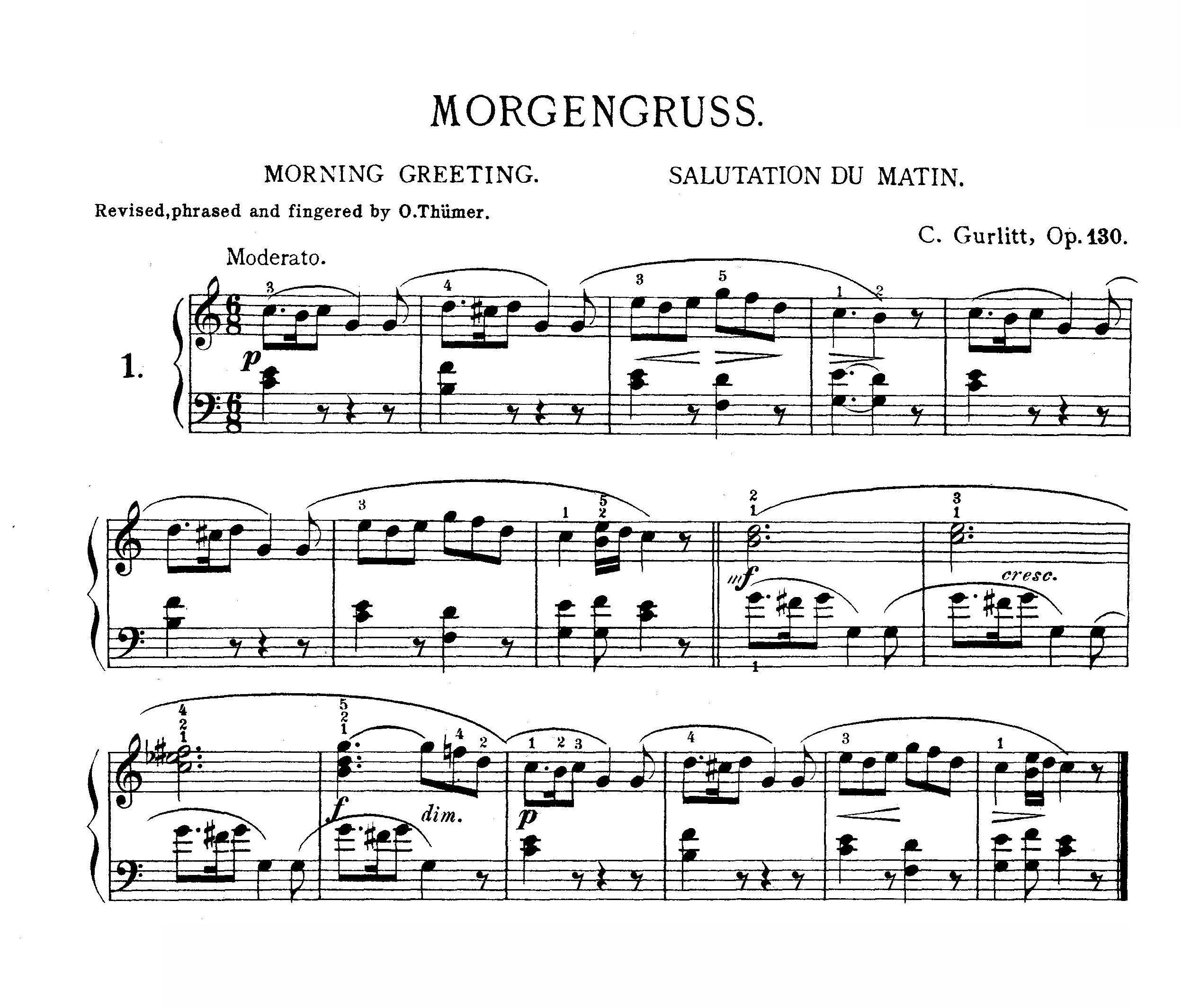 Гурлитт К. 35 пьес для фортепиано, ор. 130