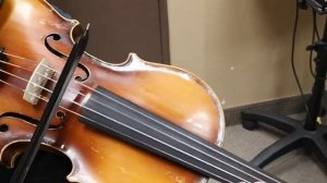 Karl Hofner 3/4 violin. German Stradivarious 1950s. Rescued by Schnefsky. Played by Jeff Taylor. #6