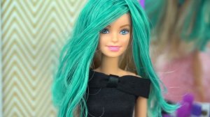 Barbie Rapunzel Hair Style Salon Queen Elsa Doll Hair Wash, Hair Cut in Beauty Salon Shop