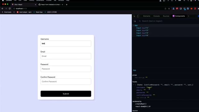 React JS Project : Form Validation | Form Validations in React | MERN Stack | Nodejs Project