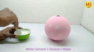 Cement Flower Pot Making at home / White Cement Craft Ideas / Diy Easy Cement Craft Ideas