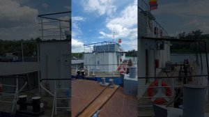 Паромная переправа через реку Дон. Причал города Семикаракорск. Ростовская область.