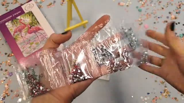 Алмазные узоры "Фламинго" смотреть онлайн