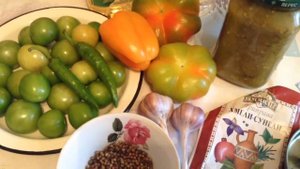 Рецепт аджики из зелёных помидоров