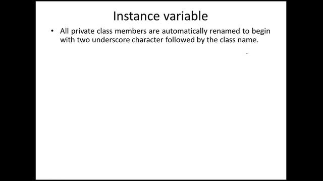 Instance Variables in python by Dr. M. Arthi