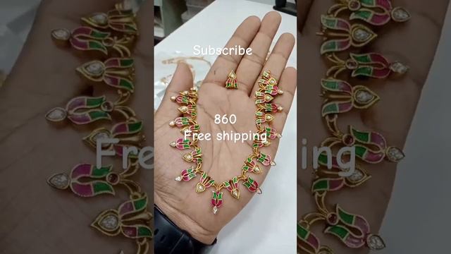 #lotus jadau kundan neck set🎉🎉 #whatsapp☎️ 8074559386🌹🌹🥰🥰