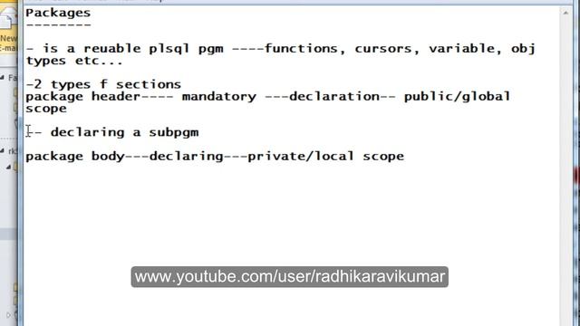 PL/SQL: Introduction to Packages