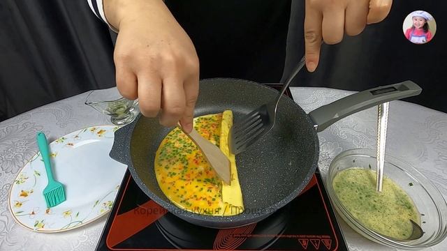 Готовим КЕРАН МАРИ - Омлет по-корейски! Яичный ролл. КОРЕЙСКАЯ КУХНЯ Проще простого! #89