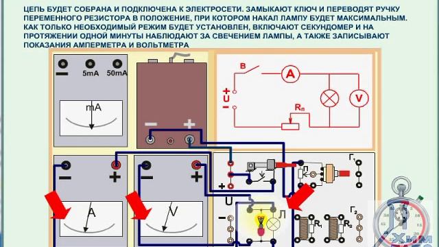 Измерение работы и мощности электрического тока