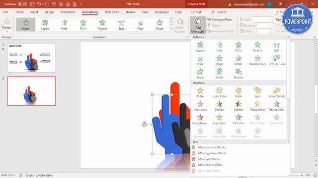 PowerPoint tutorial No 314 Next Steps Infographic Slide Design in PowerPoint