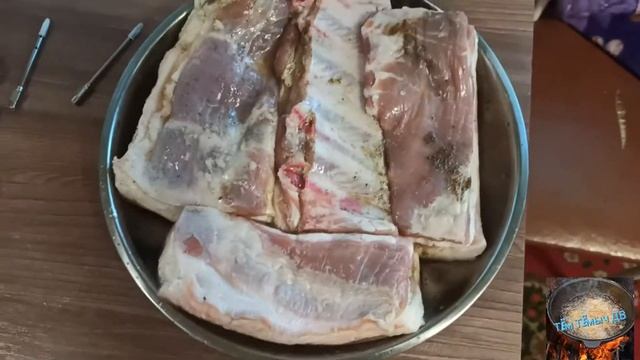Очень вкусная Грудинка холодного копчения,лучший и быстрый рецепт.