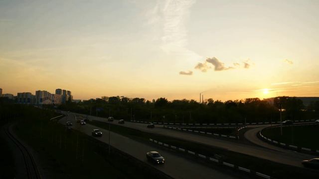 Закат на Притомском проспекте г.Кемерово смотреть онлайн