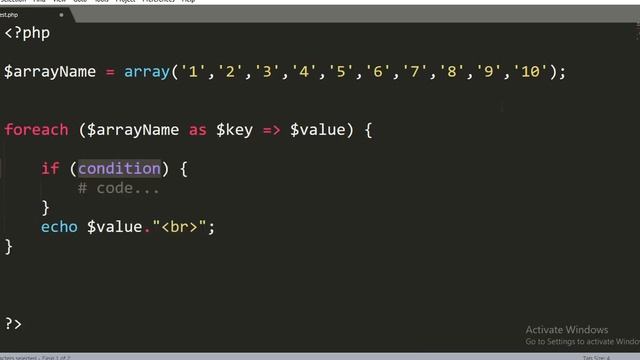 Break / Continue Statement in php