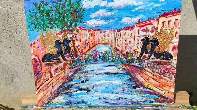 Мосты Санкт-Петербурга. Картина Банковский мостик. Bridges of St. Petersburg. Painting Bank Bridge. смотреть онлайн