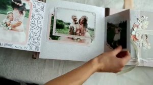 Свадебный альбом с фотографиями. Видеообзор. Скрапбукинг