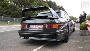 Mercedes 190E 2.5-16 Evolution II w/ DTM Mods at the Nurburgring! | Start-up, Accelerations!