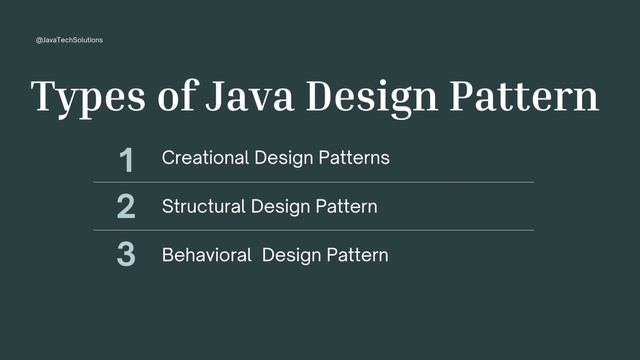 Introduction of Design Patterns | Categories of Design Pattern | JavaTechSolutions