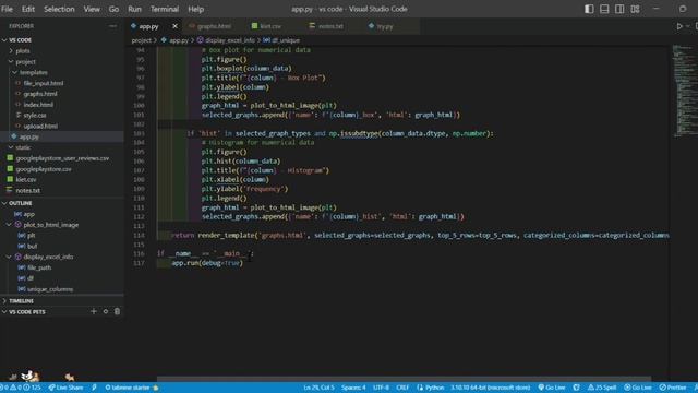 Data visualizer | project | Python | Flask |  Html | Css |