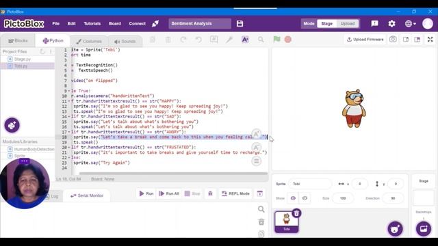 Sentiment Analysis using Python in Pictoblox смотреть онлайн