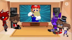 FNAF reacts to SMG4: Freddy's Spaghetteria Security Breach
