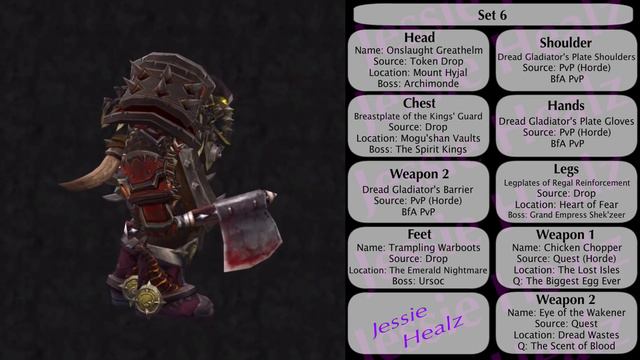 Jessiehealz - 10 Cool Warrior Transmog Sets #3 (World of Warcraft) смотреть онлайн