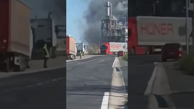 Взрыв и пожар на заводе Saipol во Франции