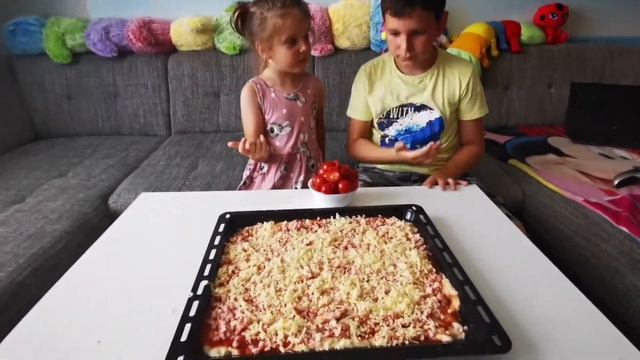 Как приготовить пиццу за 5 минут, Кулинарим с детьми