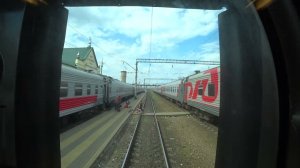 Задний тамбур. Россошь / Russian train. From the vestibule window