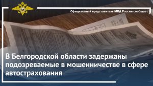 В Белгородской области задержаны подозреваемые в мошенничестве в сфере автострахования