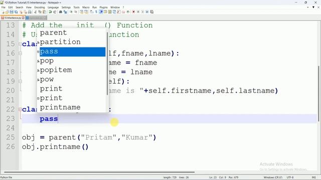 Inheritance in Python | Create Parent and Child Class | Python for Beginner | Learn Python Tutorial