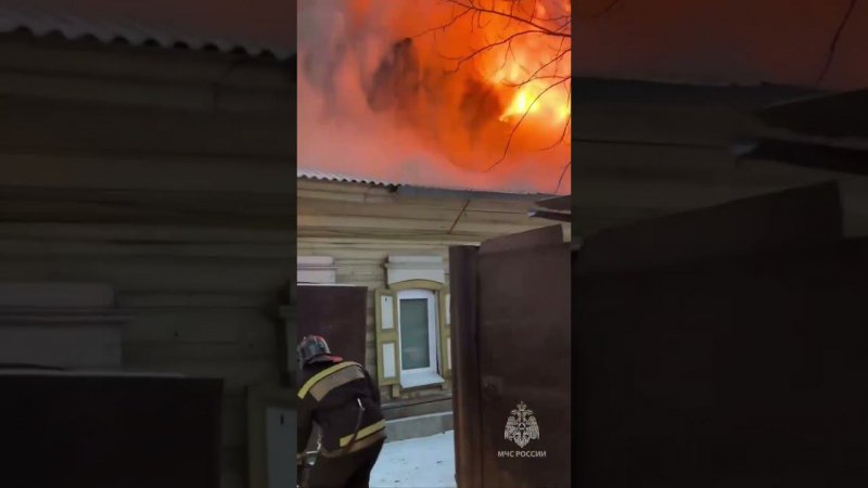 Пожар в центре Иркутска