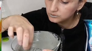 Мокрая голубая узбекская/ Уральская глина/ мел/ видео не моё!!!😍😍😍