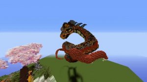 Minecraft build - Chinese Dragon timelapse