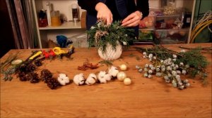 Флористика. Мастер-класс новогодняя композиция