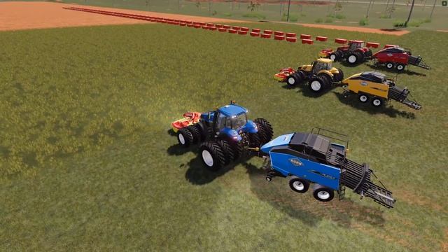 LORD OF TRACTORS! HAY BALING with NEW HOLLAND TRACTORS! +12 WHEELS!!! Farming Simulator 19 смотреть онлайн