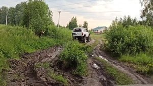 Паджеро 2 на тракторных колёсах, подвеска 4 линке, мосты Патрол y60