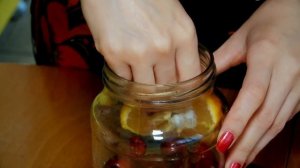 Компот из черешни с апельсинами