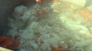 ШУРПА ПО-УЗБЕКСКИ в КАЗАНЕ. Рецепт супа из говядины. Узбекская кухня. ENG SUB