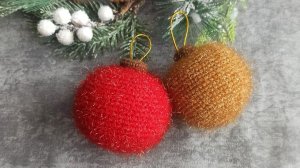 Вяжем крючком шар на елку. Мастер-класс по вязанию новогодней игрушки