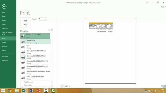 Excel Tutorial #5: Printing a File (Ctrl + P) смотреть онлайн
