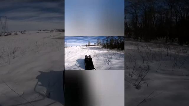 Нашли в полях необыкновенное Топоровское озеро, путешествие на мотобуксировщике, мотособаке.