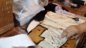 Шьем варежки из норковой шубы