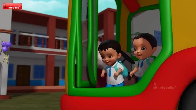 চলো স্কুলে যাই - School Bus Song | Bengali Rhymes for Children | Infobells смотреть онлайн