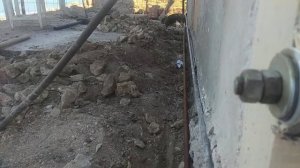 Стяжка дома. Затяжка фундамента - подготовка.