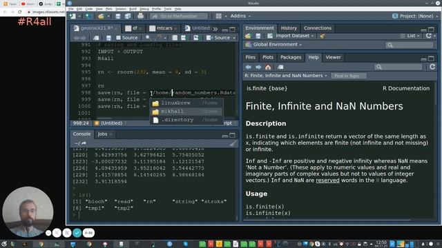 Основы программирования на языке R. Загрузка и выгрузка файлов в R R-I-13 смотреть онлайн